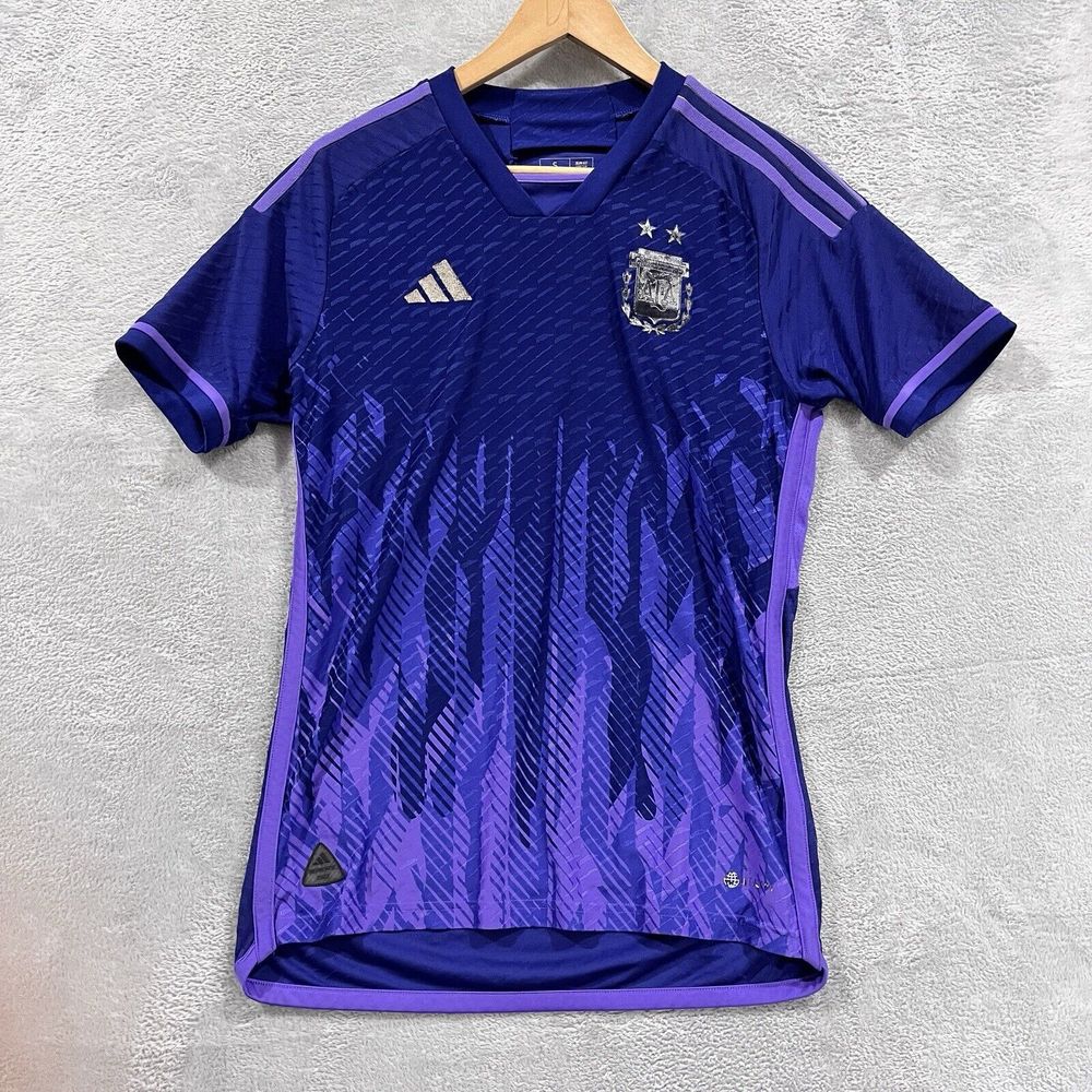 Argentina Jersey Mens S Slim Fit Adidas Authentic Away Flames World Cup Soccer